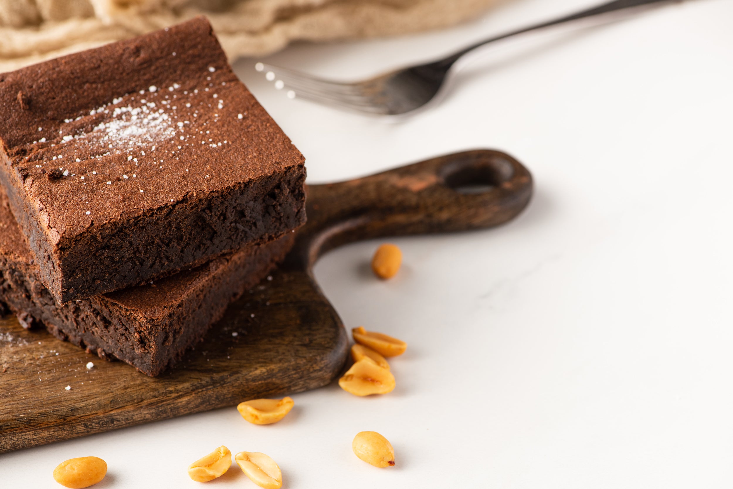 Mini Brownies med salte peanøtter