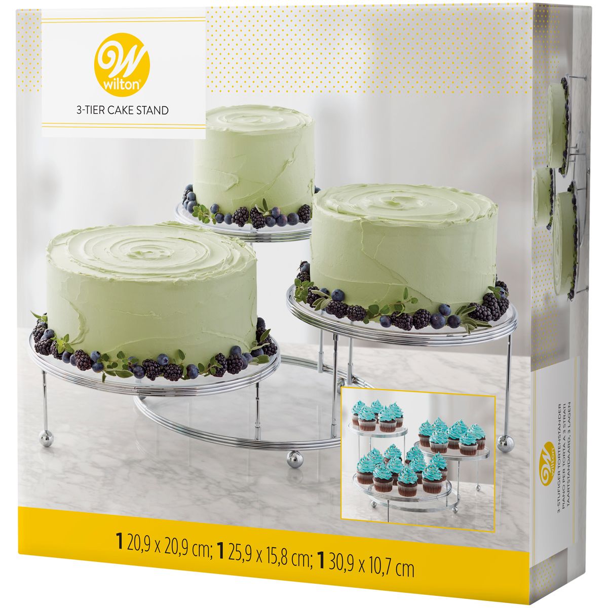 Wilton Kakestativ Metall 3 etg