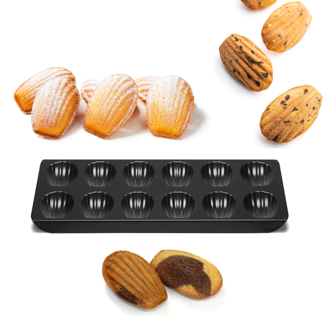 Madeleineform i metall 12 stk i formen