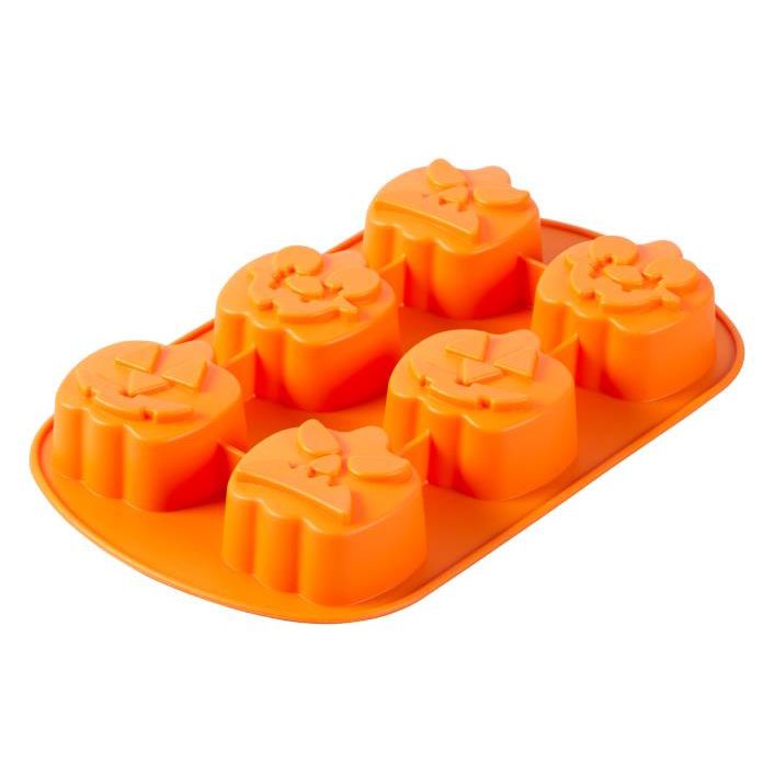 Silikonform Mini Jack-O-Lantern 6 stk 2