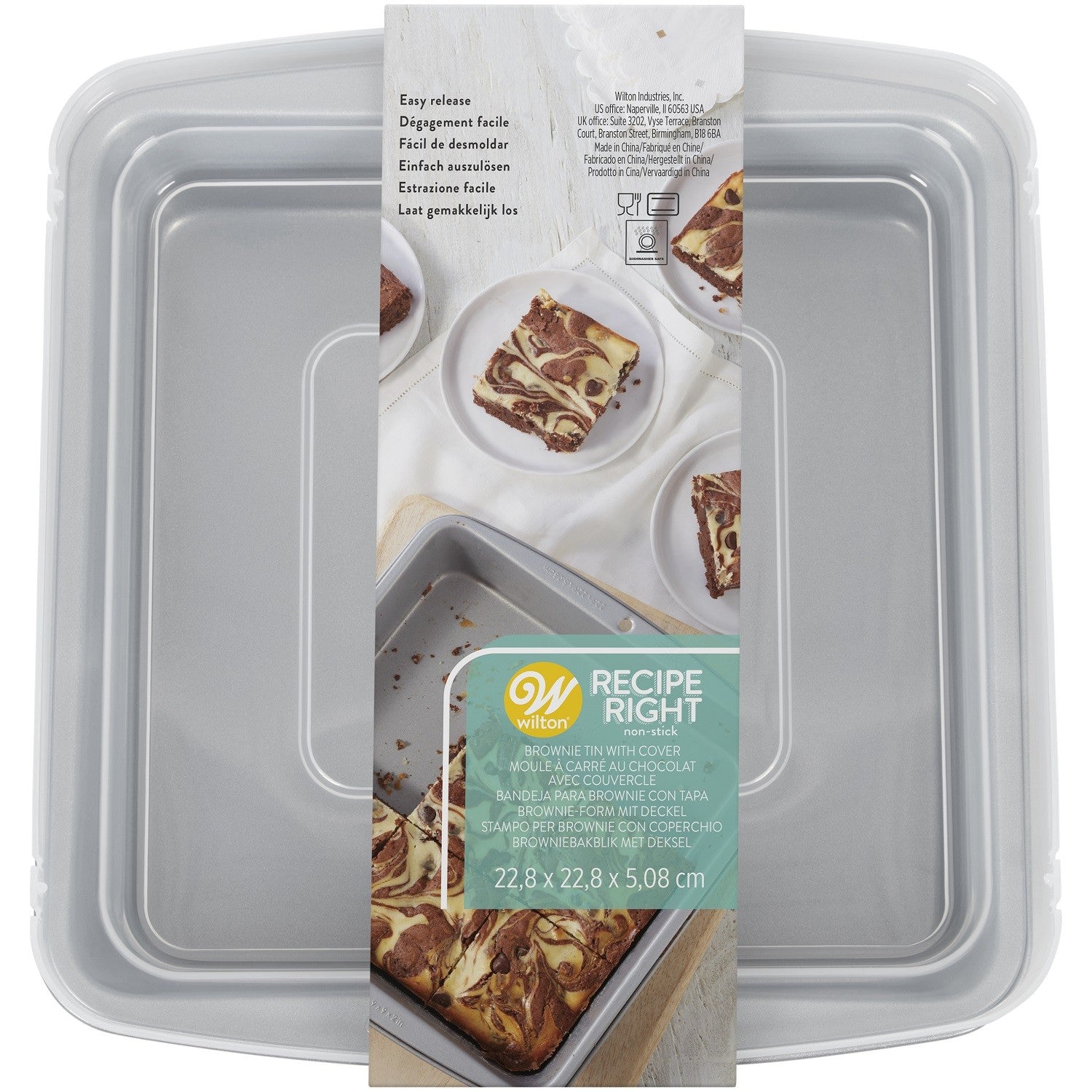 Kakeform brownie med lokk 23x23cm