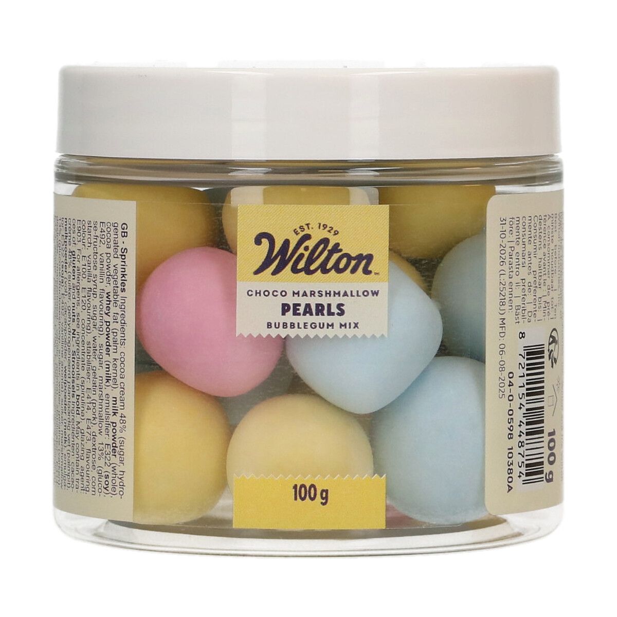 Wilton Sjokolade og Marshmallowkuler Bubblegum 100 g