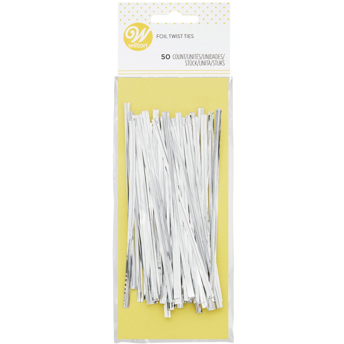 Bånd Vri Sølv Twist Ties 50stk Wilton