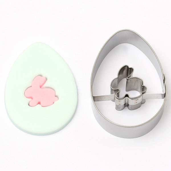 Utstikker Egg med Kanin 5 x 3,5 cm