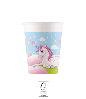 Drikkekrus i papp Unicorn 8 stk