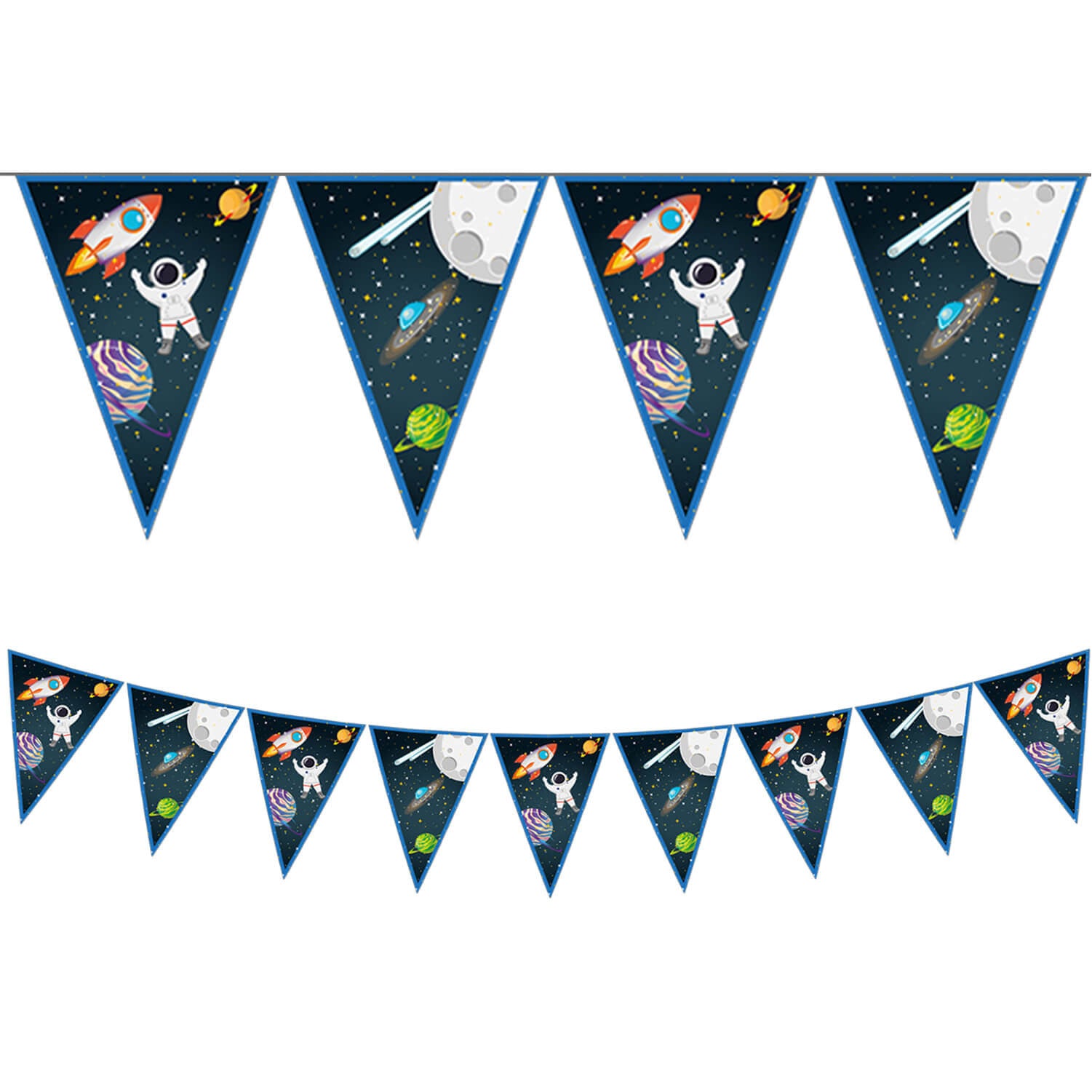 Flaggrekke i papir Romfart, 2,3m