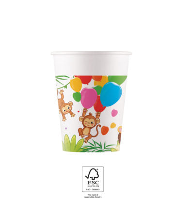 Drikkekrus i papp Jungle Balloons 8 stk