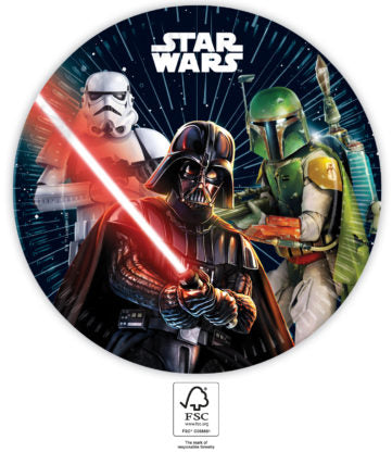 Papptallerken Star Wars Galaxy 23 cm, 8 stk