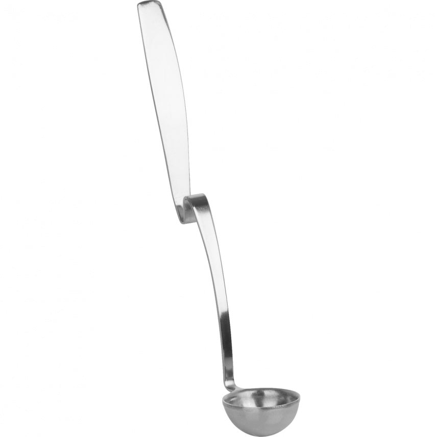 Oliven-skje med oppheng i rustfritt stål