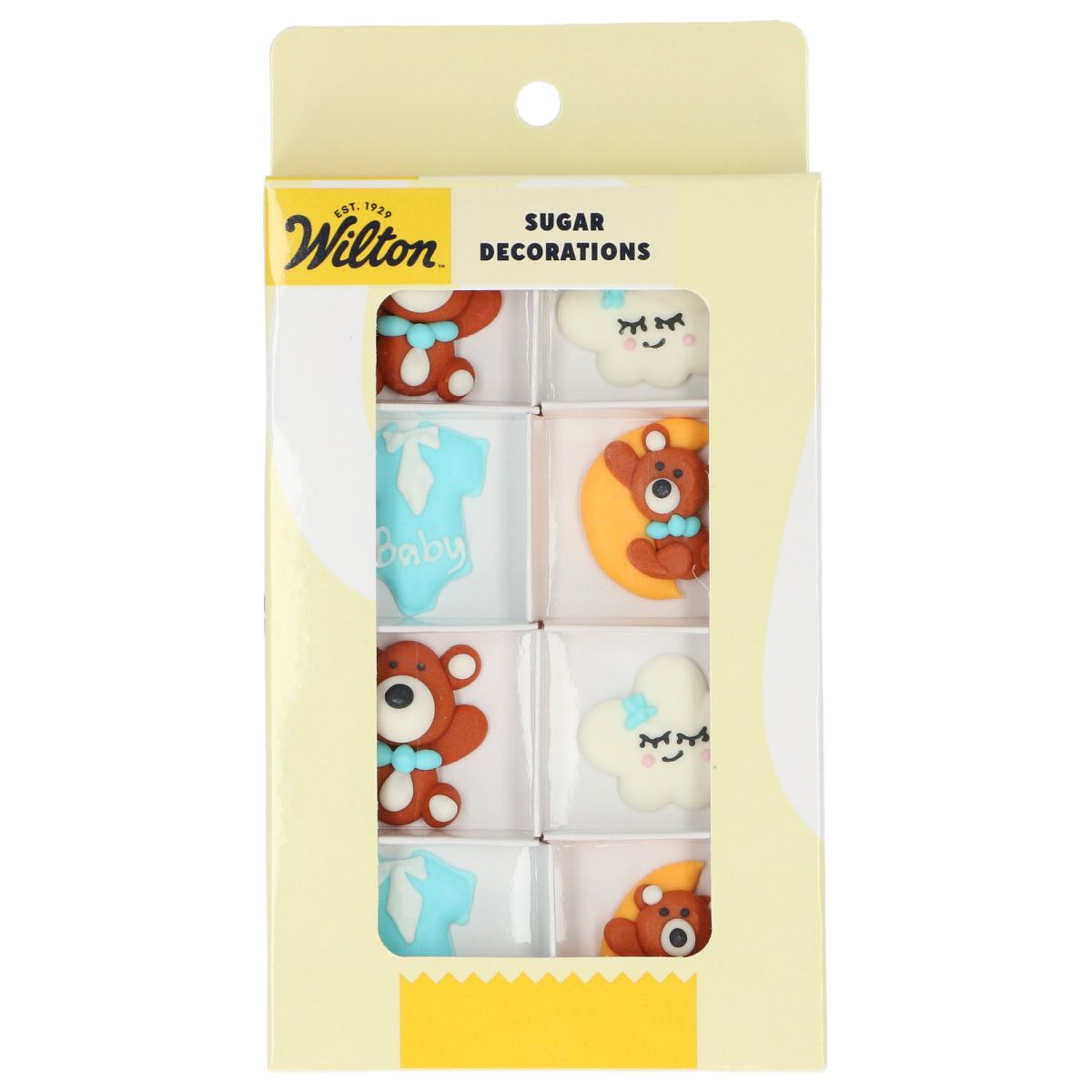 Wilton Kakepynt Baby Blå 8stk