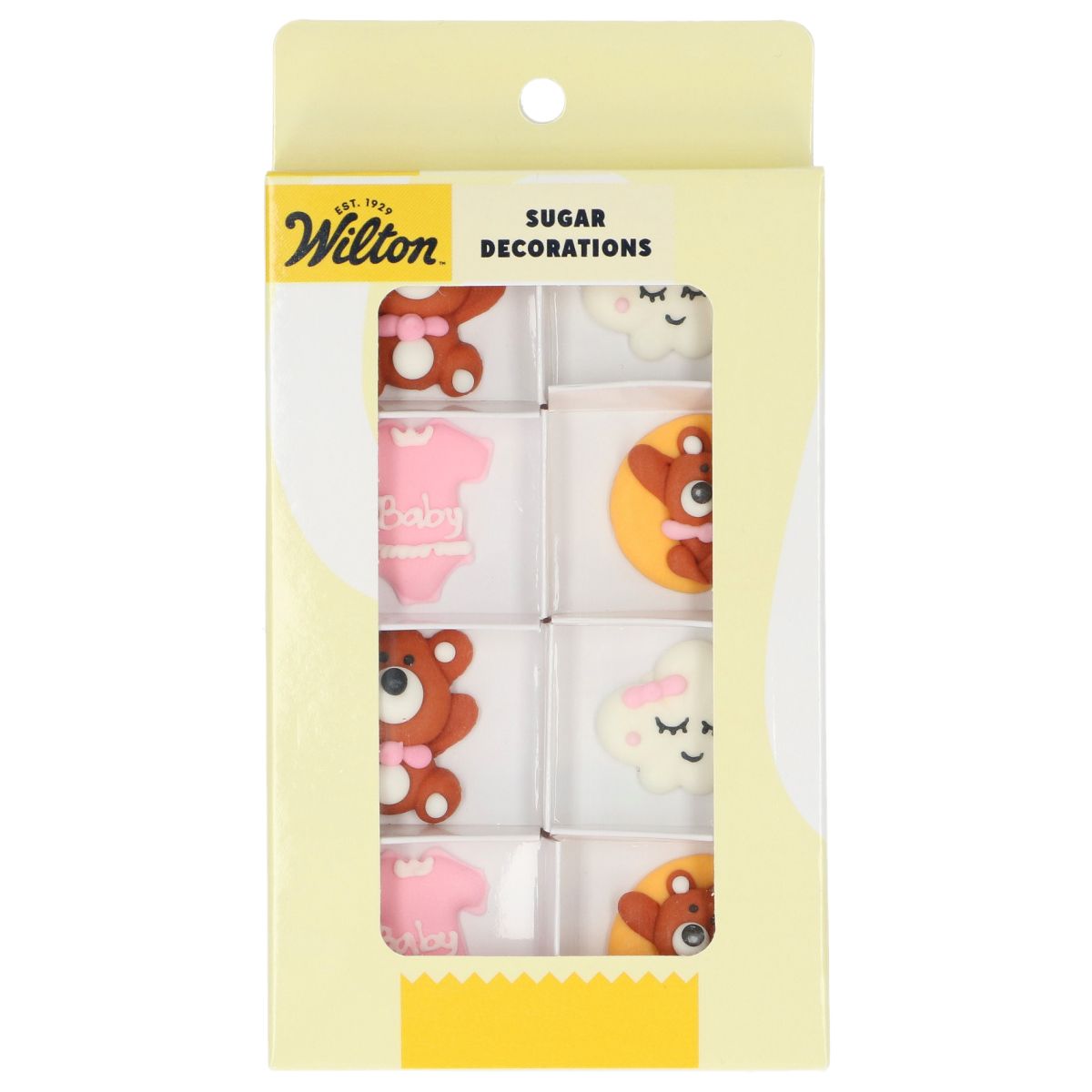 Wilton Kakepynt Baby Rosa 8 stk