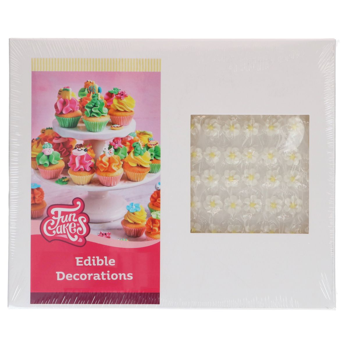 Kakepynt spiselig blomstermiks hvit 492 stk