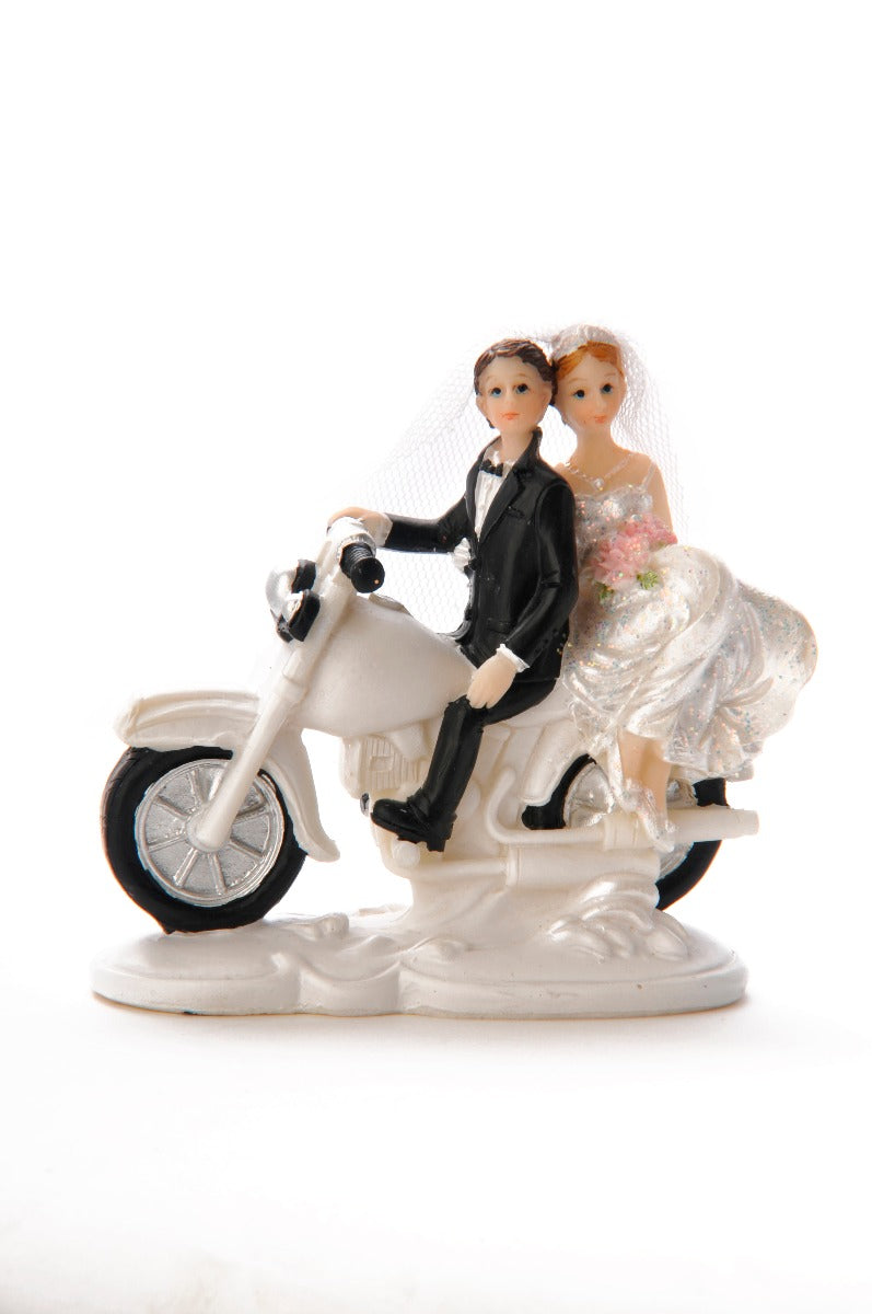 Brudepar på motorsykkel 9 cm 3