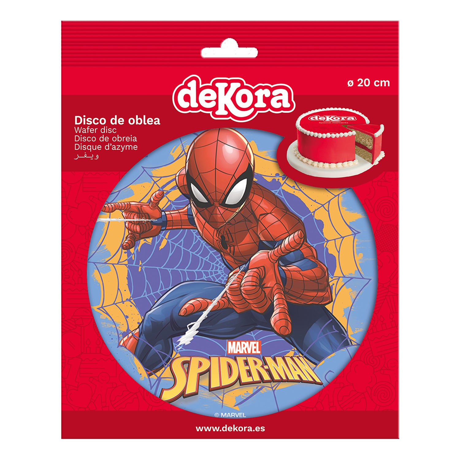Kakebilde Wafer Spiderman 20 cm