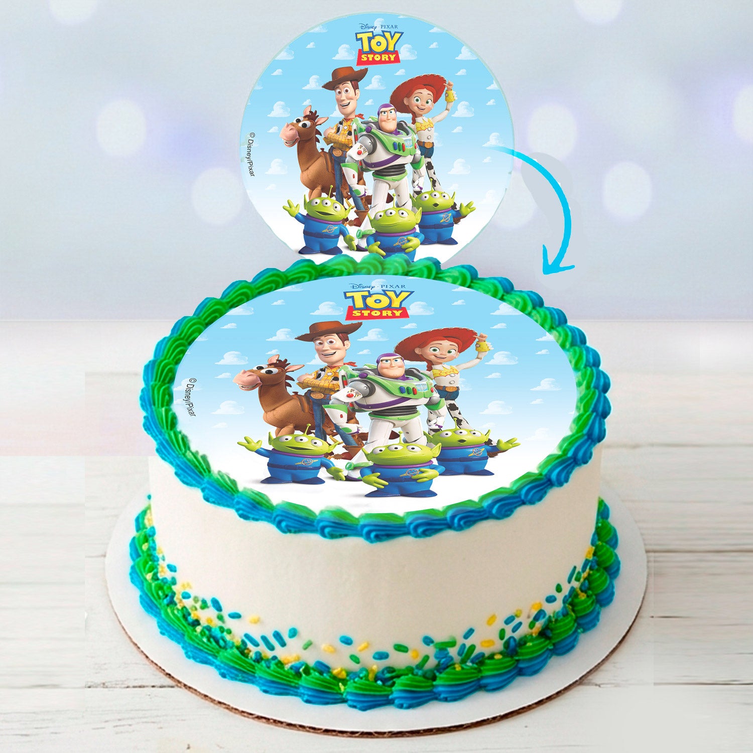 Kakebilde Wafer Toy Story 20cm