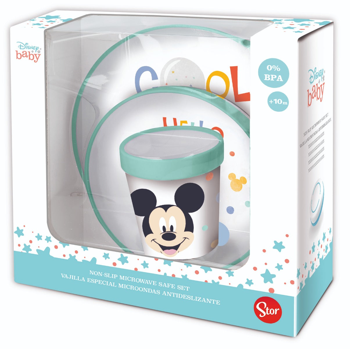 Barnesett Mickey Baby, Kopp, tallerken og dyp tall