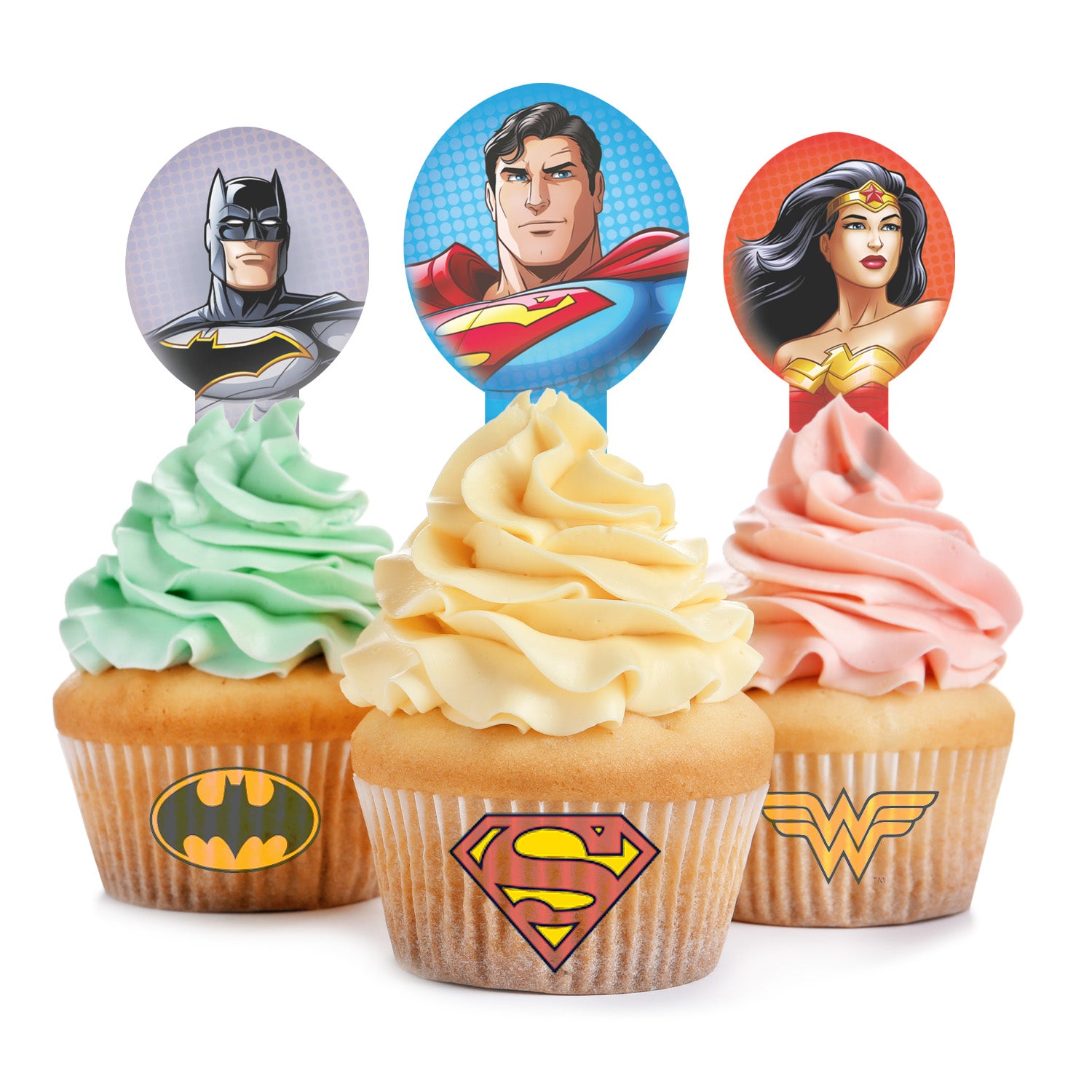 Kakebilde Cupcakes Justice League 20 stk