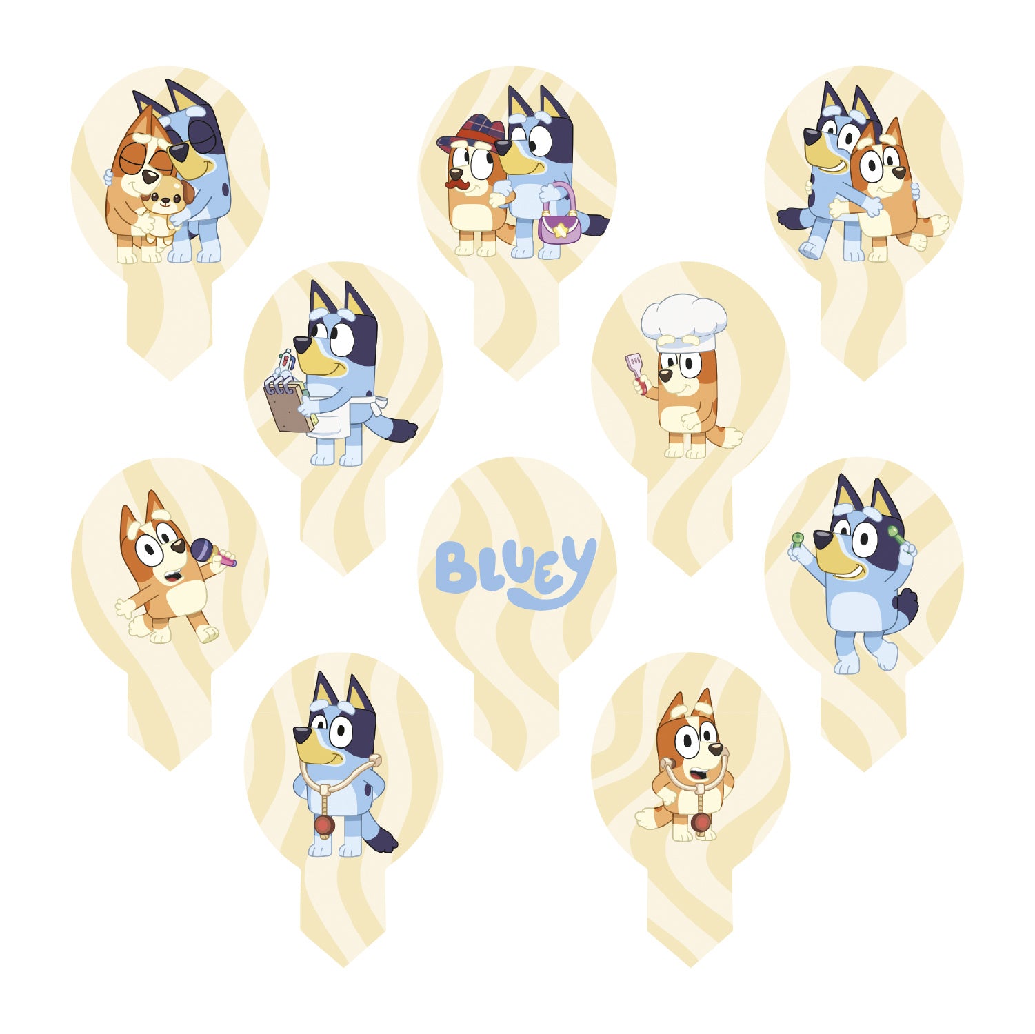 Kakebilde Cupcakes Bluey 20 stk