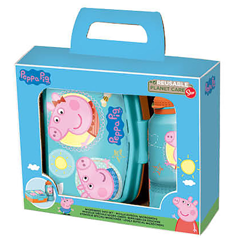 Gavesett Peppa Pig matboks og drikkeflaske 420ml p