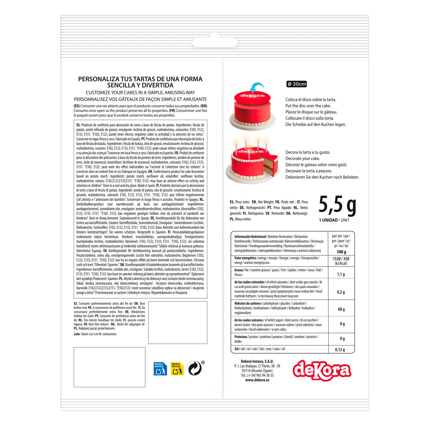 Kakebilde Peppa Gris Baby 20cm