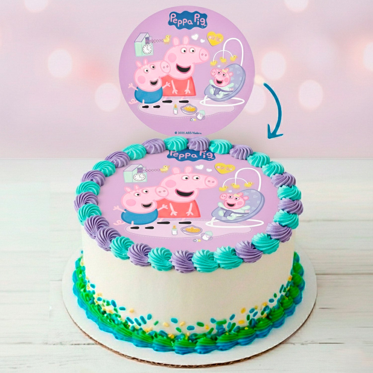 Kakebilde Peppa Gris Baby 20cm