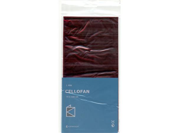 Cellofan ark 70 x 100cm Rød
