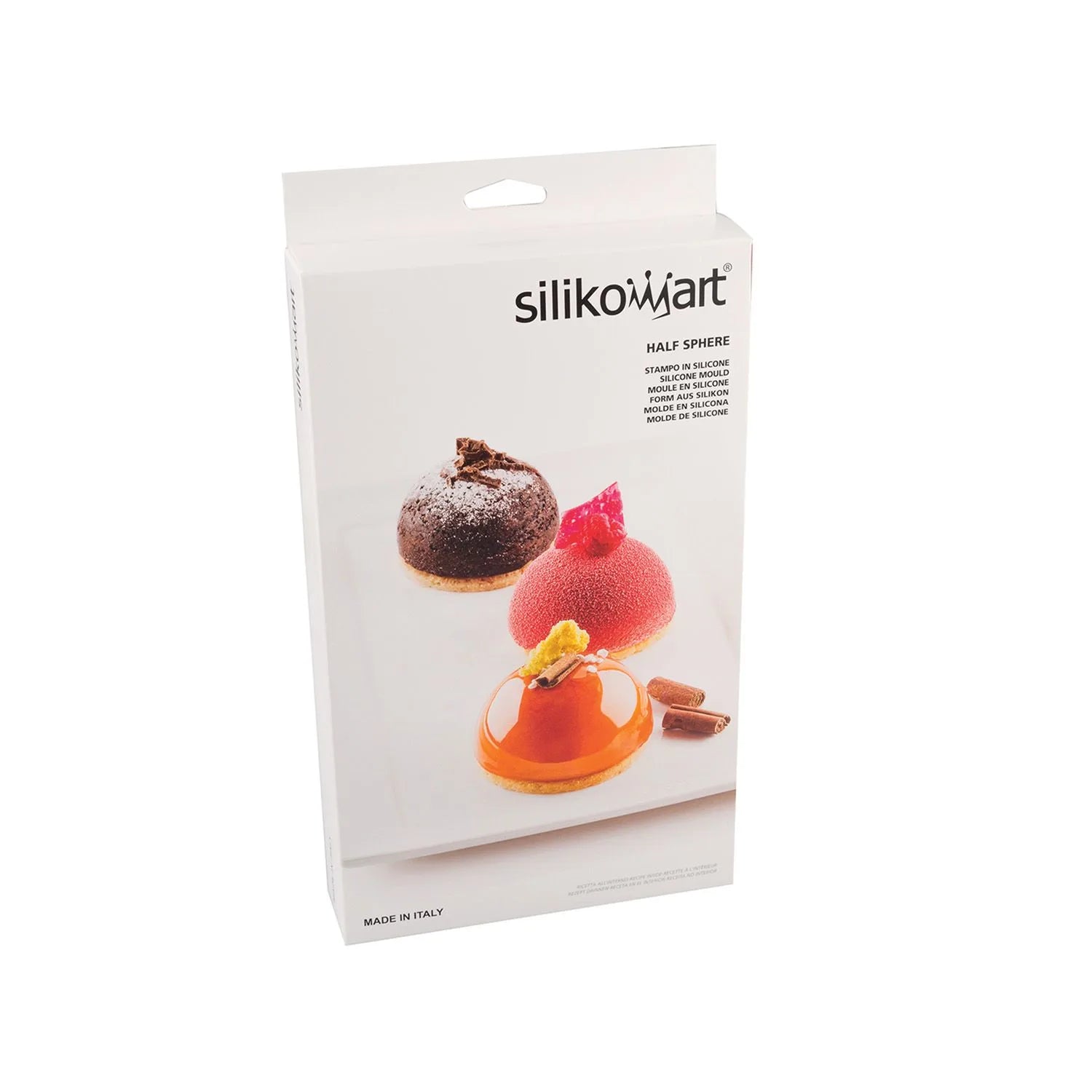 Silikonform SF002 Halvkule 6 hull, Ø7cm H3,5cm 5