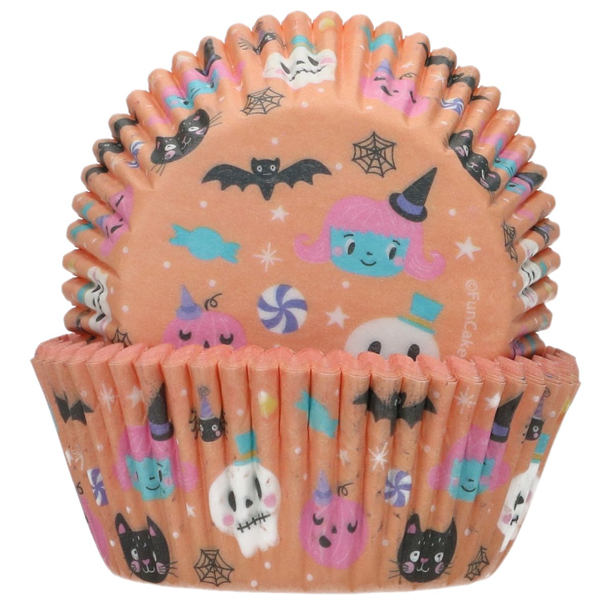 FunCakes Muffinsform Halloween Søte Monstre 48stk