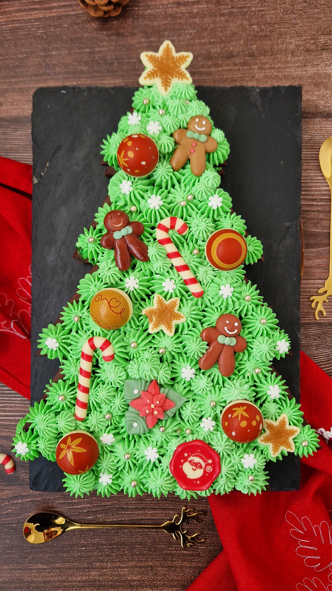 Kakepynt spiselig Jul assortert 48 stk