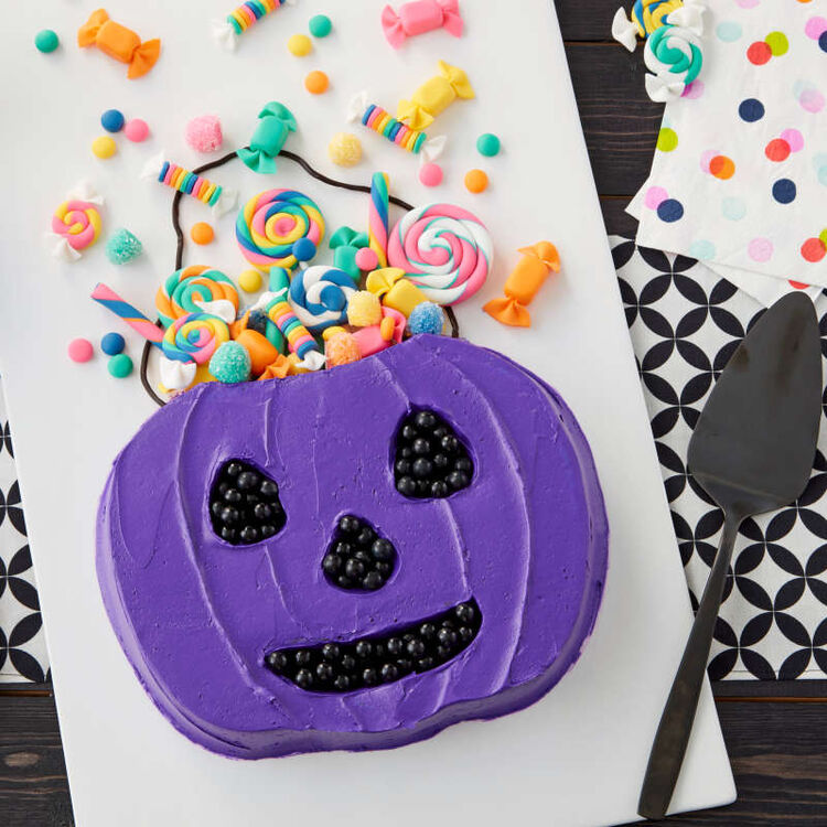 Kakeform Jack-O-Lantern med ansikt 7
