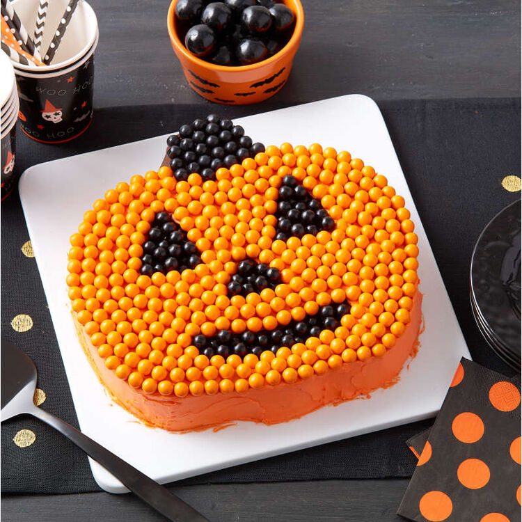 Kakeform Jack-O-Lantern med ansikt 8