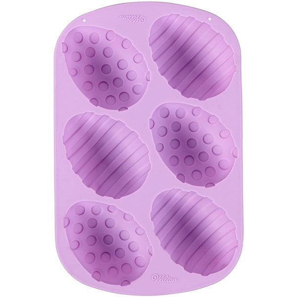 Silikonform Mini, Egg mønstret, 6 hull