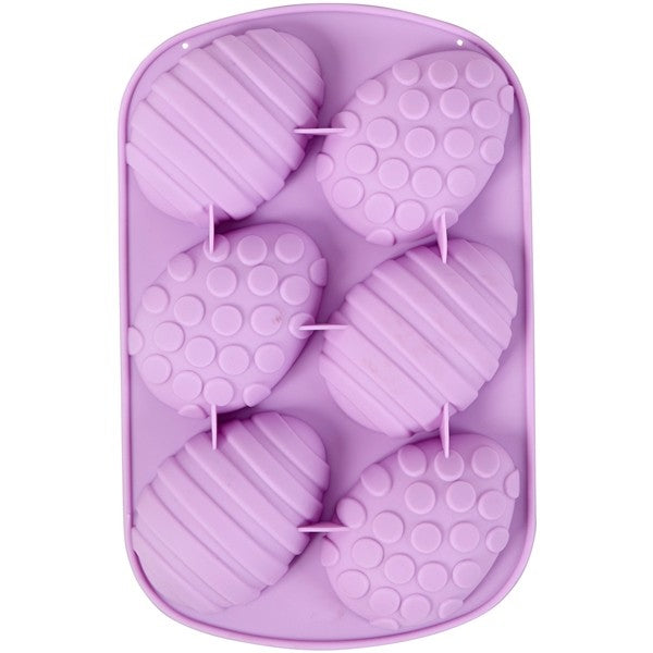Silikonform Mini, Egg mønstret, 6 hull 3