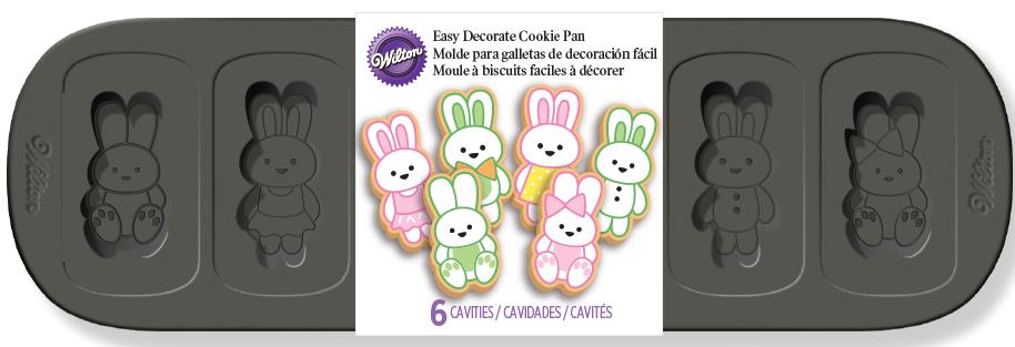 Kakeform kjeksform, Påskehare familie, 6 hull