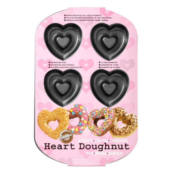 Kakeform Donut Hjerter, 6 hull