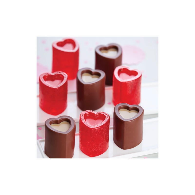 Konfektform Silikon Shot glass Hjerter 4