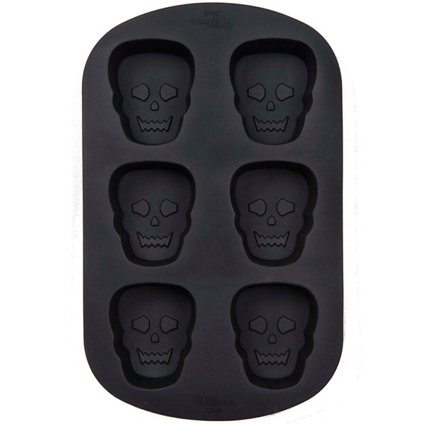 Silikonform Mini, Scary Skull, 6 hull