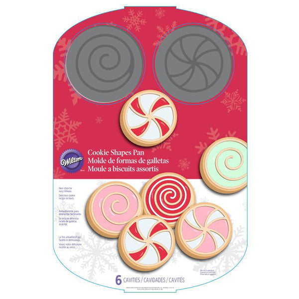 Kakeform kjeksform, Jul Swirl, 8 hull 2