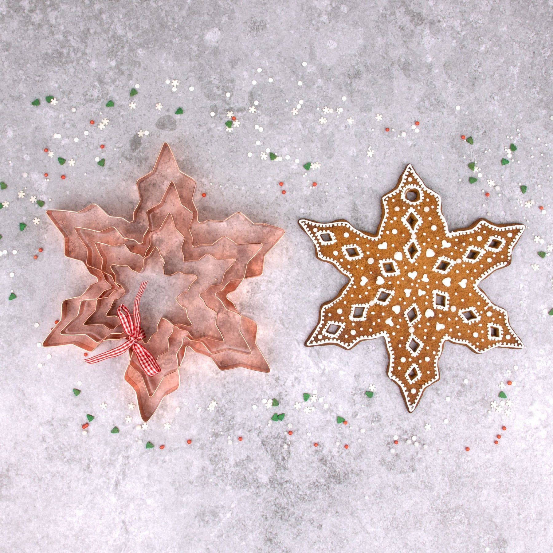 Utstikkere Snøstjerne, 4 dl, 10-25 cm 2