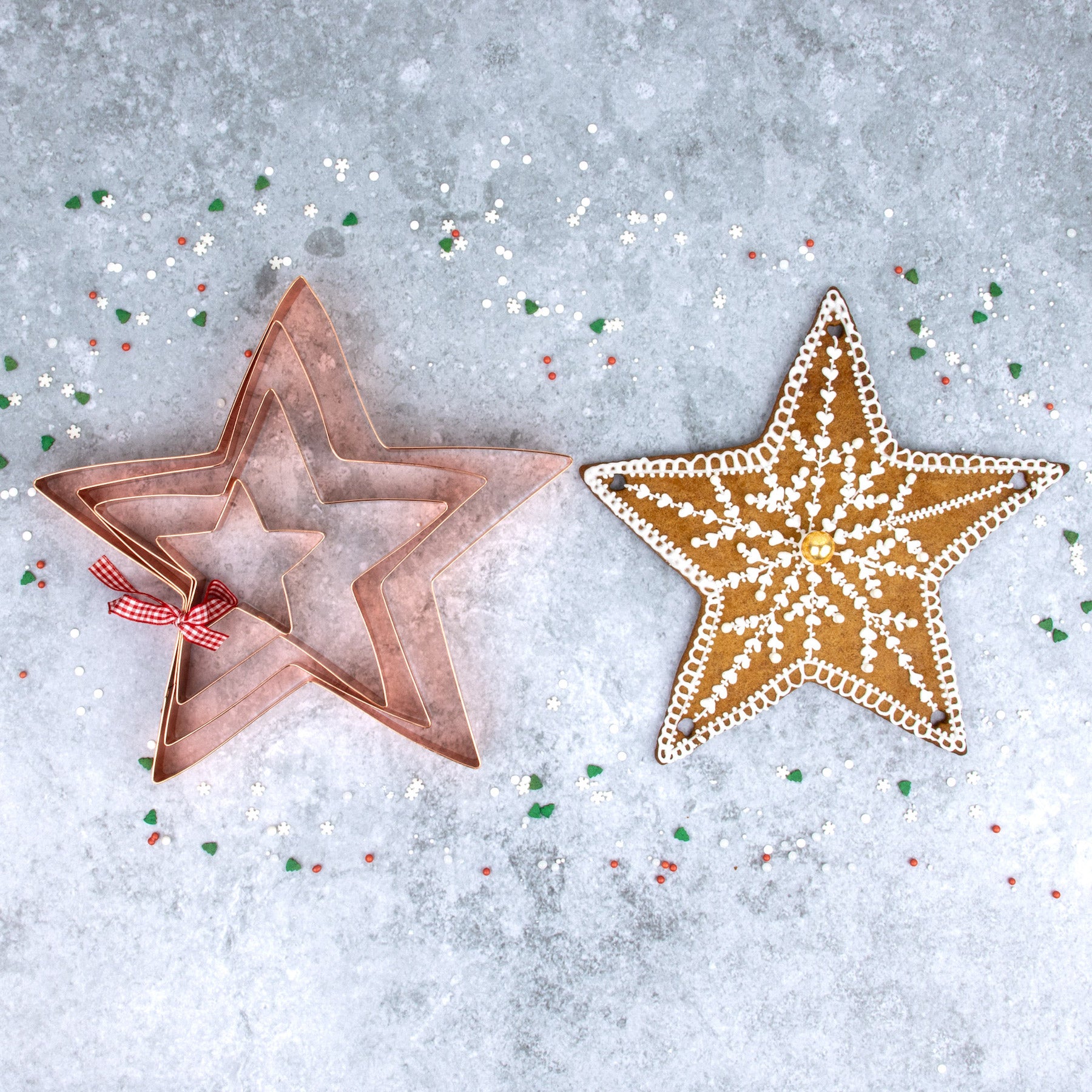 Utstikkere Stjerner, 4 dl, 10-25 cm 2
