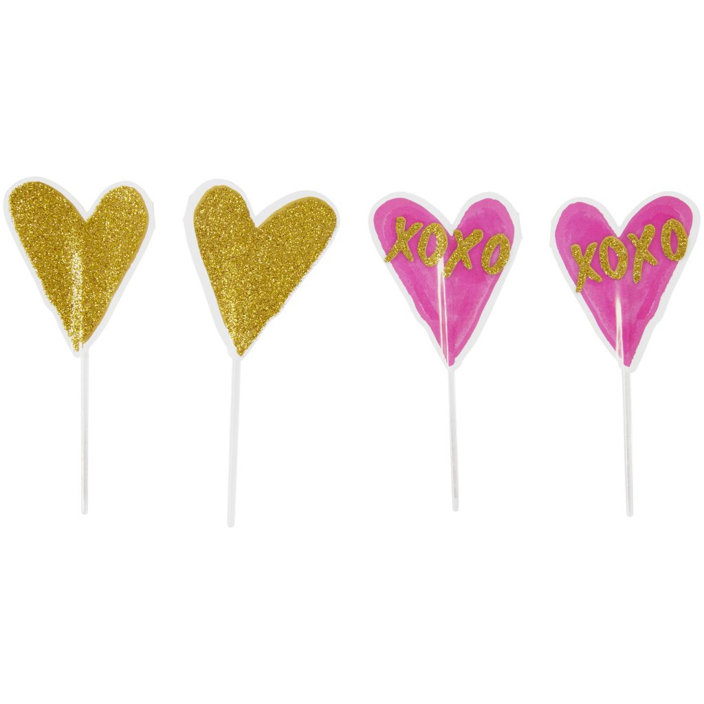 Sticks Hjerte Glitter 12 stk 2