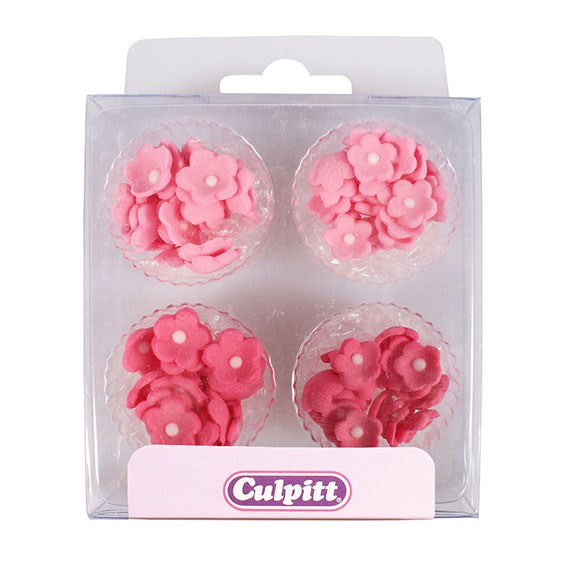 Kakepynt spiselig, Miniblomster Rosa 100 stk