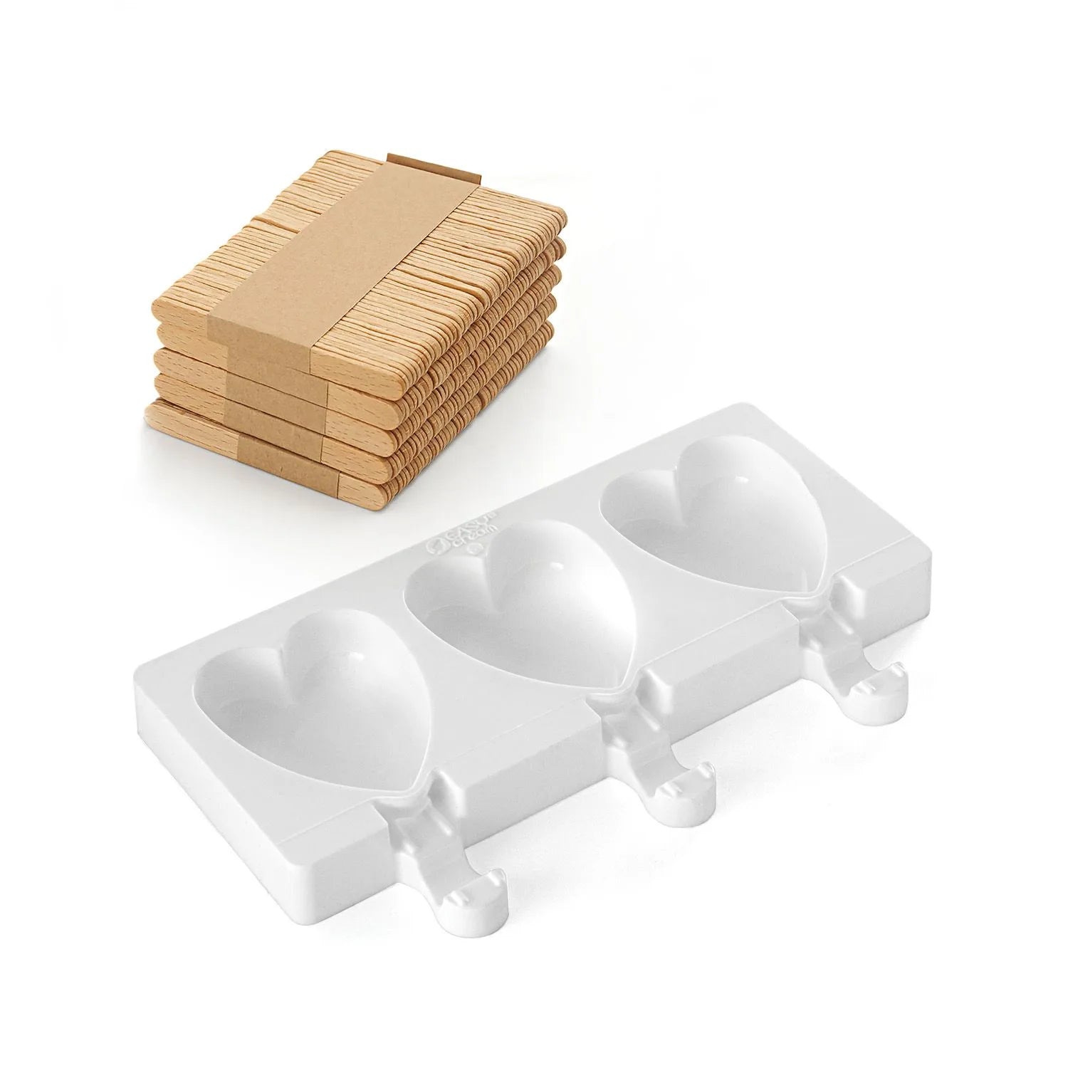 Iskremform silikon Mini Heart 67x55hx18mm