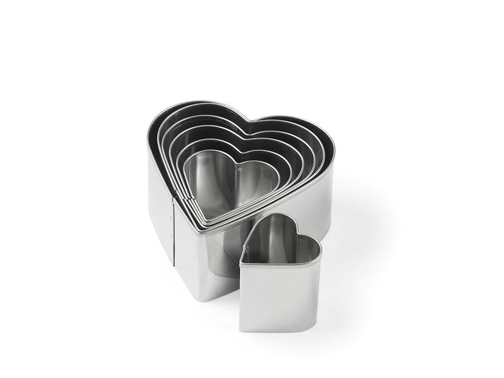 Utstikker sett Hjerte i Metall 7dl