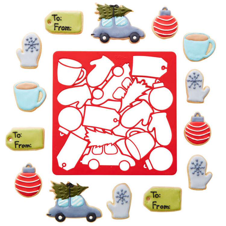 Utstikkersett Jul 14 ass på plate Wilton