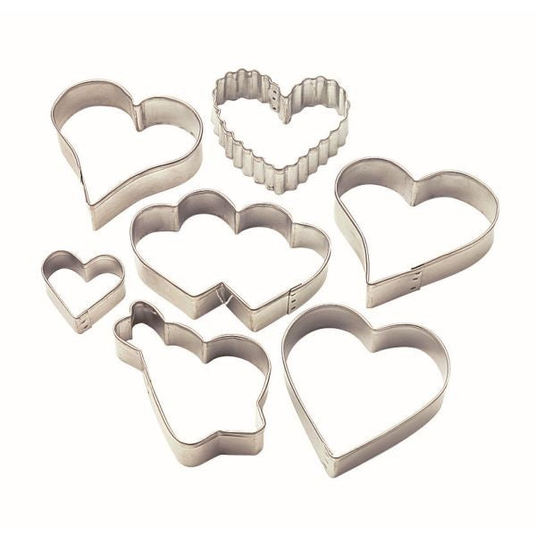 Utstikker i metall, div Hjerter 2