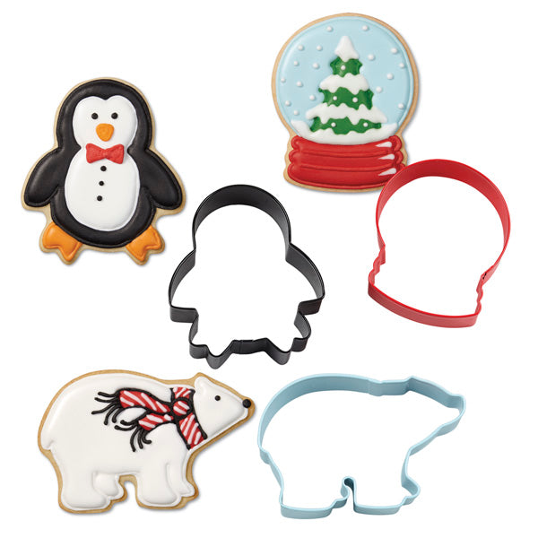 Utstikkersett pingvin/snøkule/isbjørn 3 stk