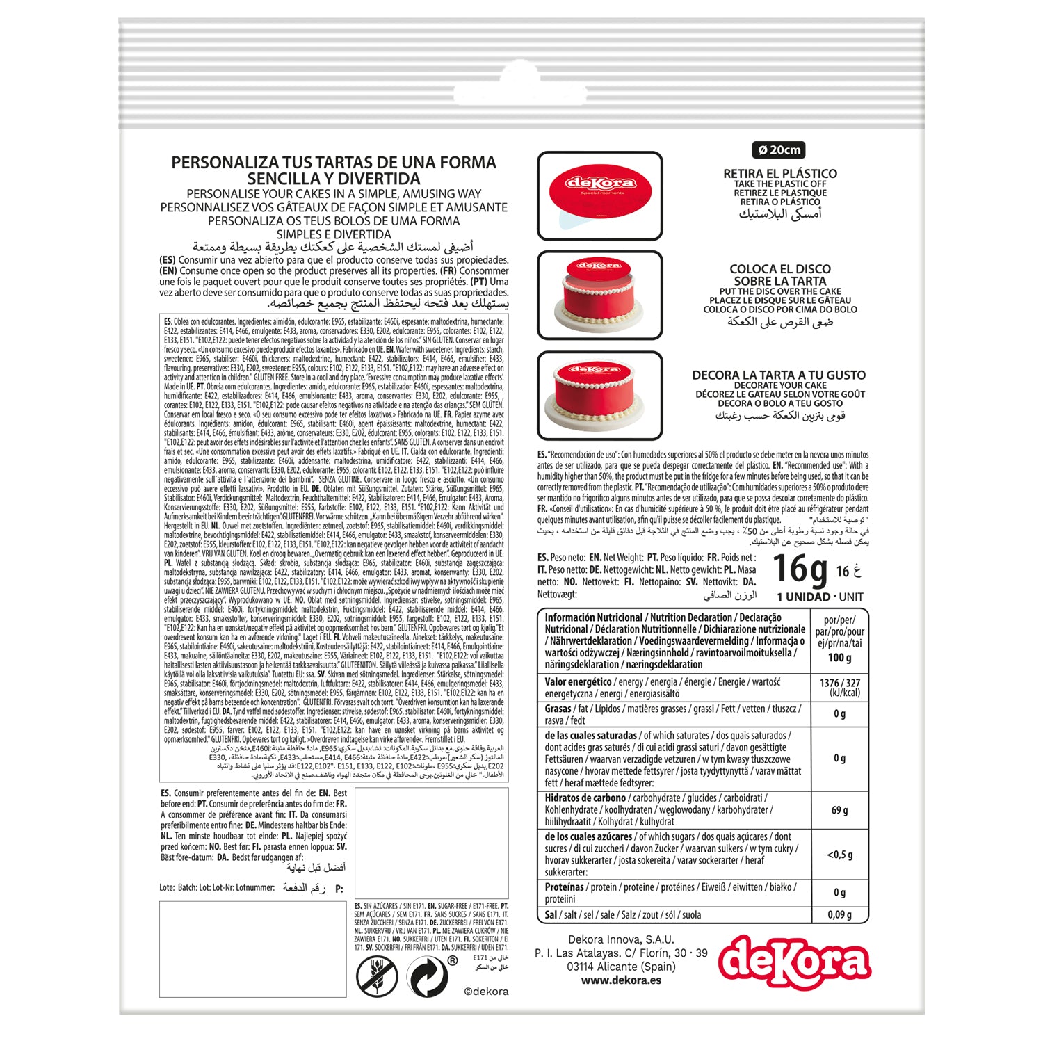 Kakebilde Mikke Mus 20 cm, Sukkerfri 4
