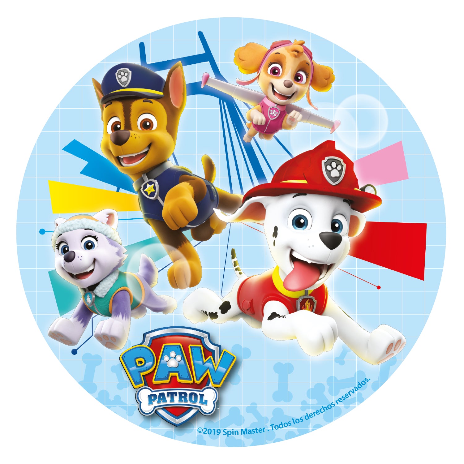 Kakebilde Paw Patrol 16 cm, Sukkerfri