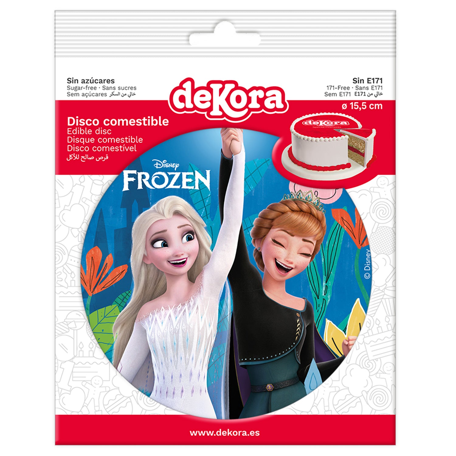 Kakebilde Frozen 15,5cm Sukkerfri 3